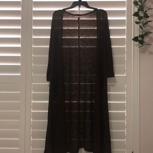 LuLaRoe cardigan XS brown and black